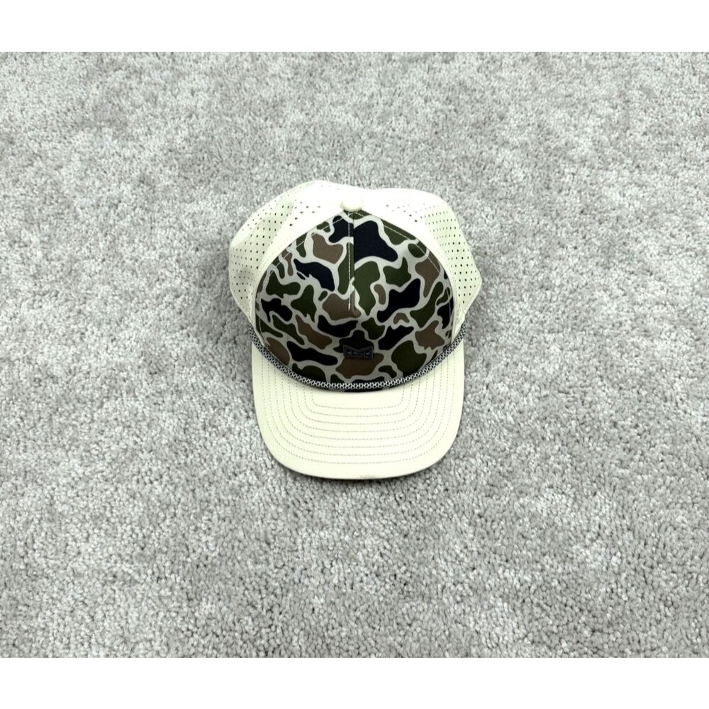 Melin Odysea Hydro Camo Collection Hat Cap XL Cream Perforated Snapback